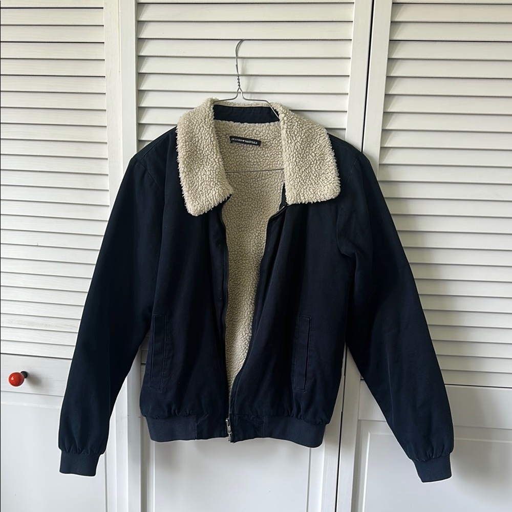Brandy Melville Navy Sherpa Lined Jacket